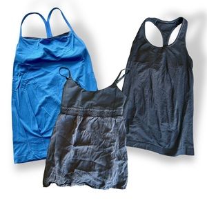 LULULEMON bundle 3 WORKOUT TOPS SIZE 6